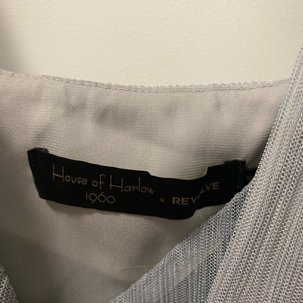 NWOT House of Harlow 1960 Revolve Gray/Blue Midi - Picture 4 of 5